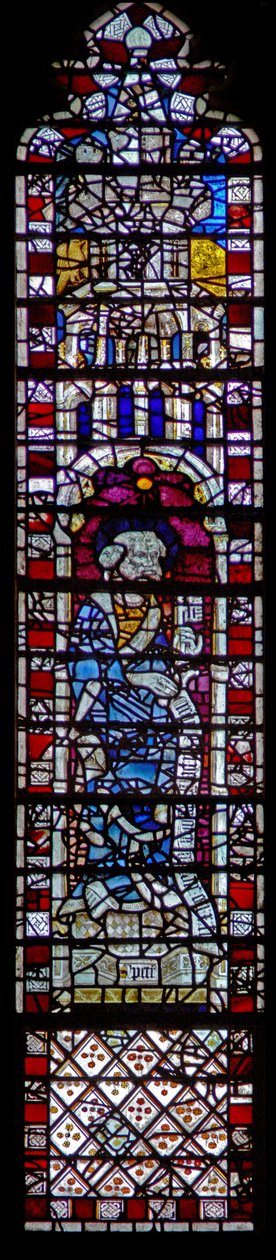 Window depicting St Peter with a Creed scroll by English School