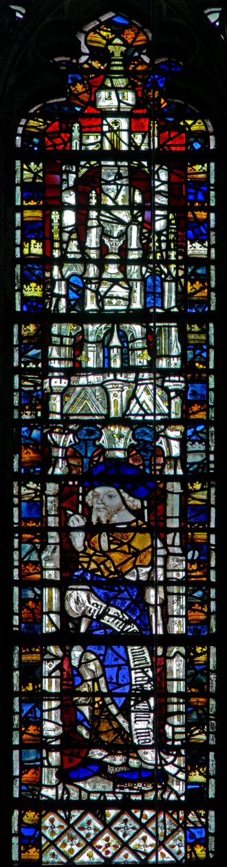 Window depicting a Prophet with scroll by English School