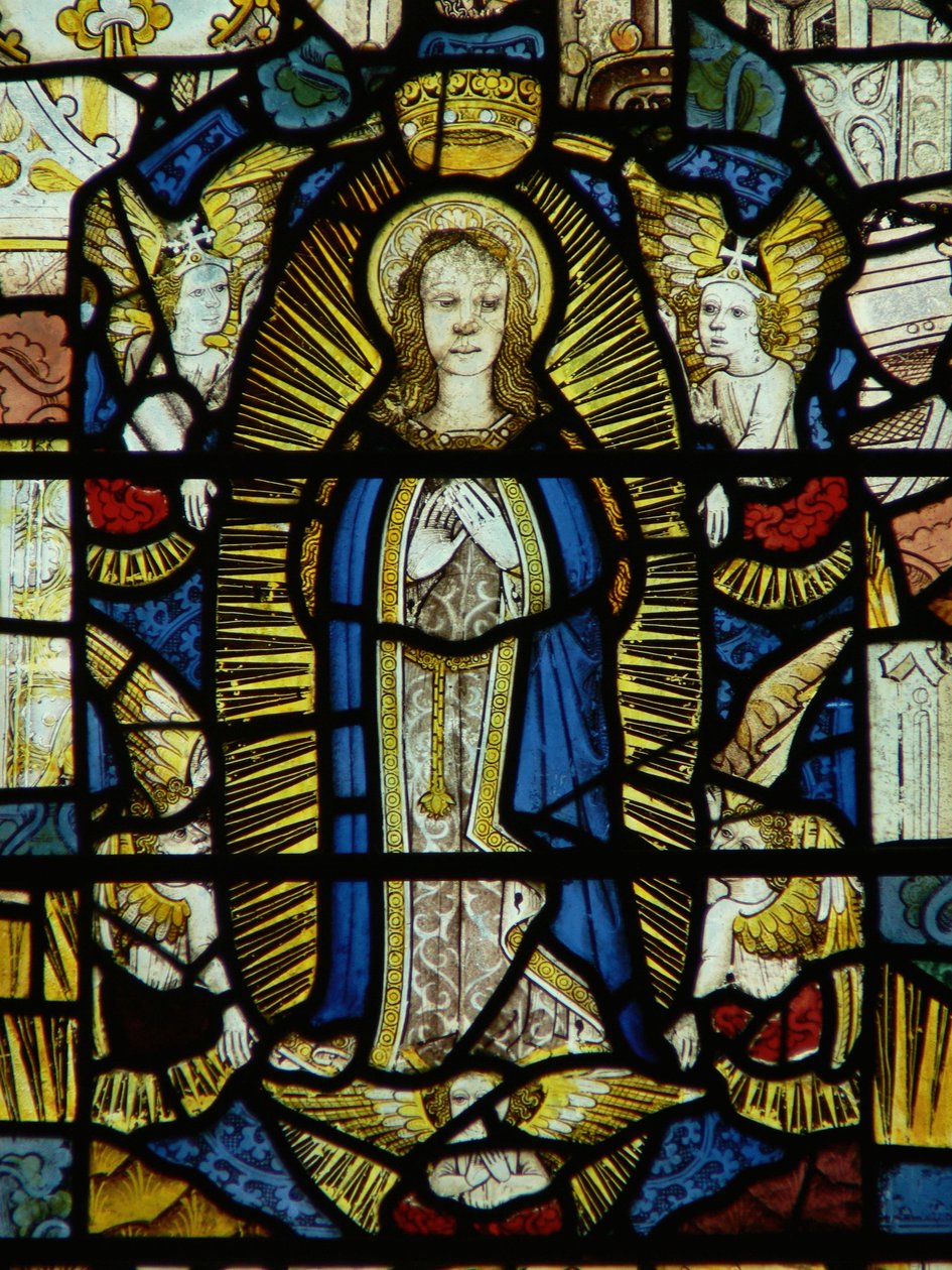 Window depicting the Assumption by English School