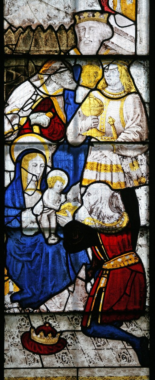 Window n3 depicting the Adoration of the Magi by English School