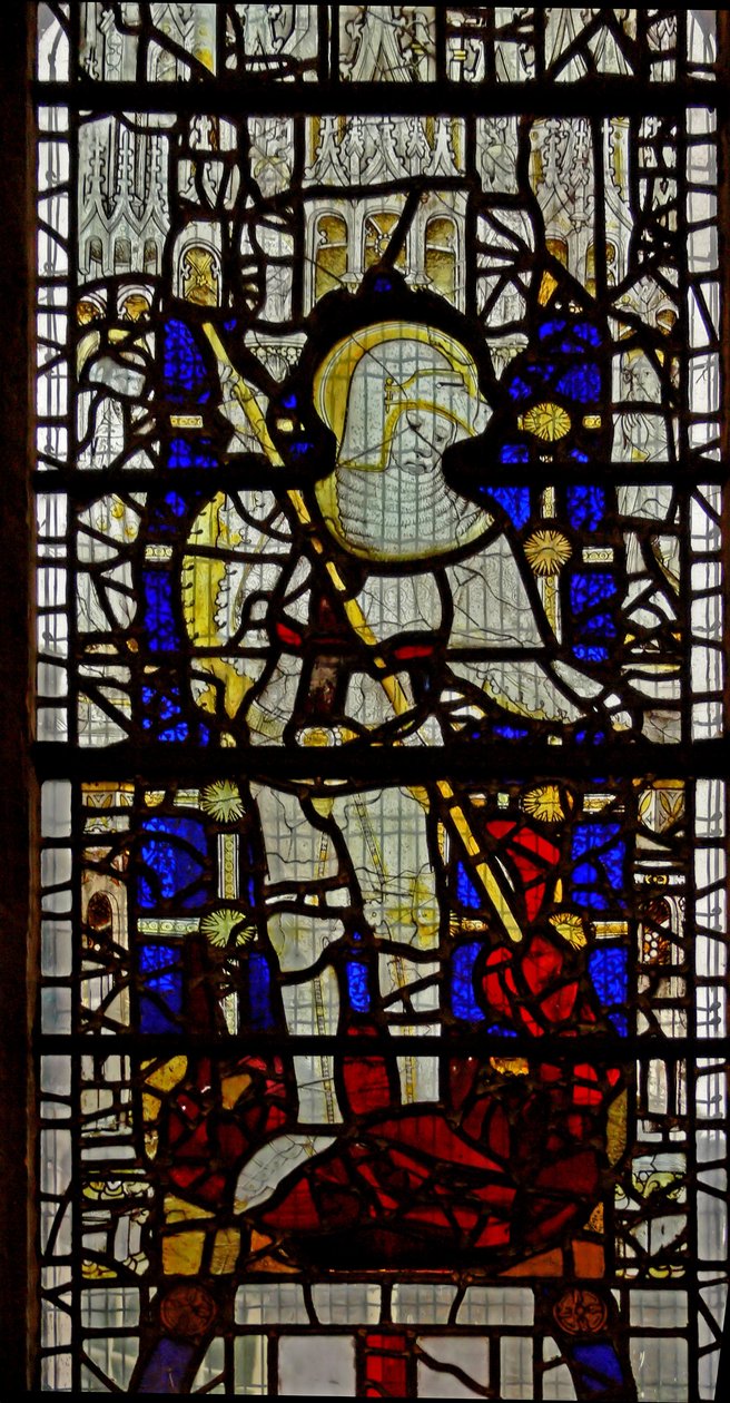 Window depicting St George by English School