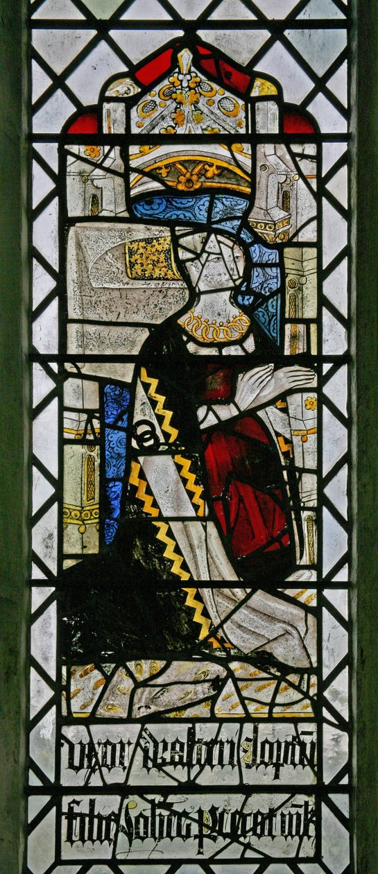 Window w2 depicting a donor - Elizabeth Pigot by English School