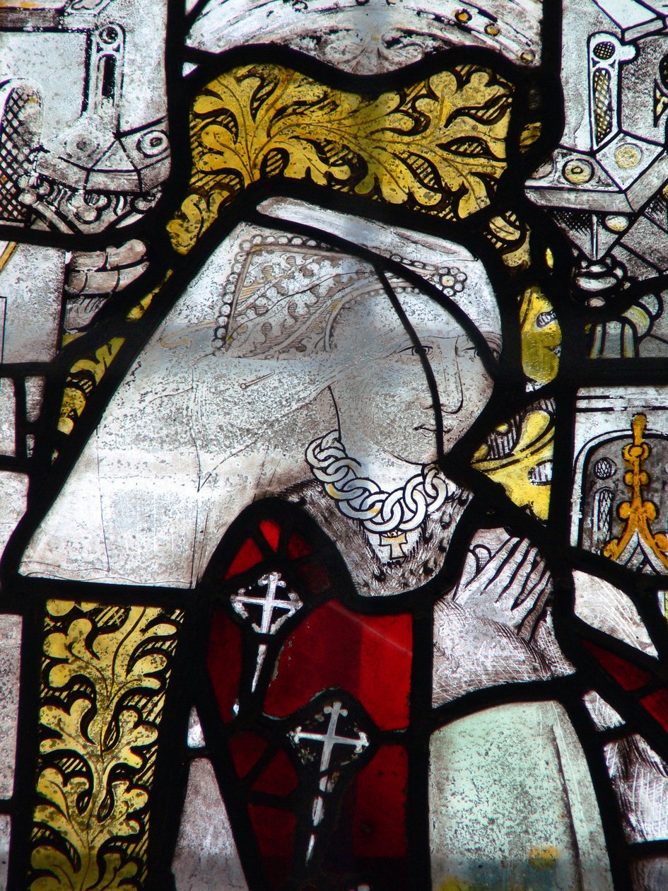 Window w3 depicting a donor - Lady Howard by English School