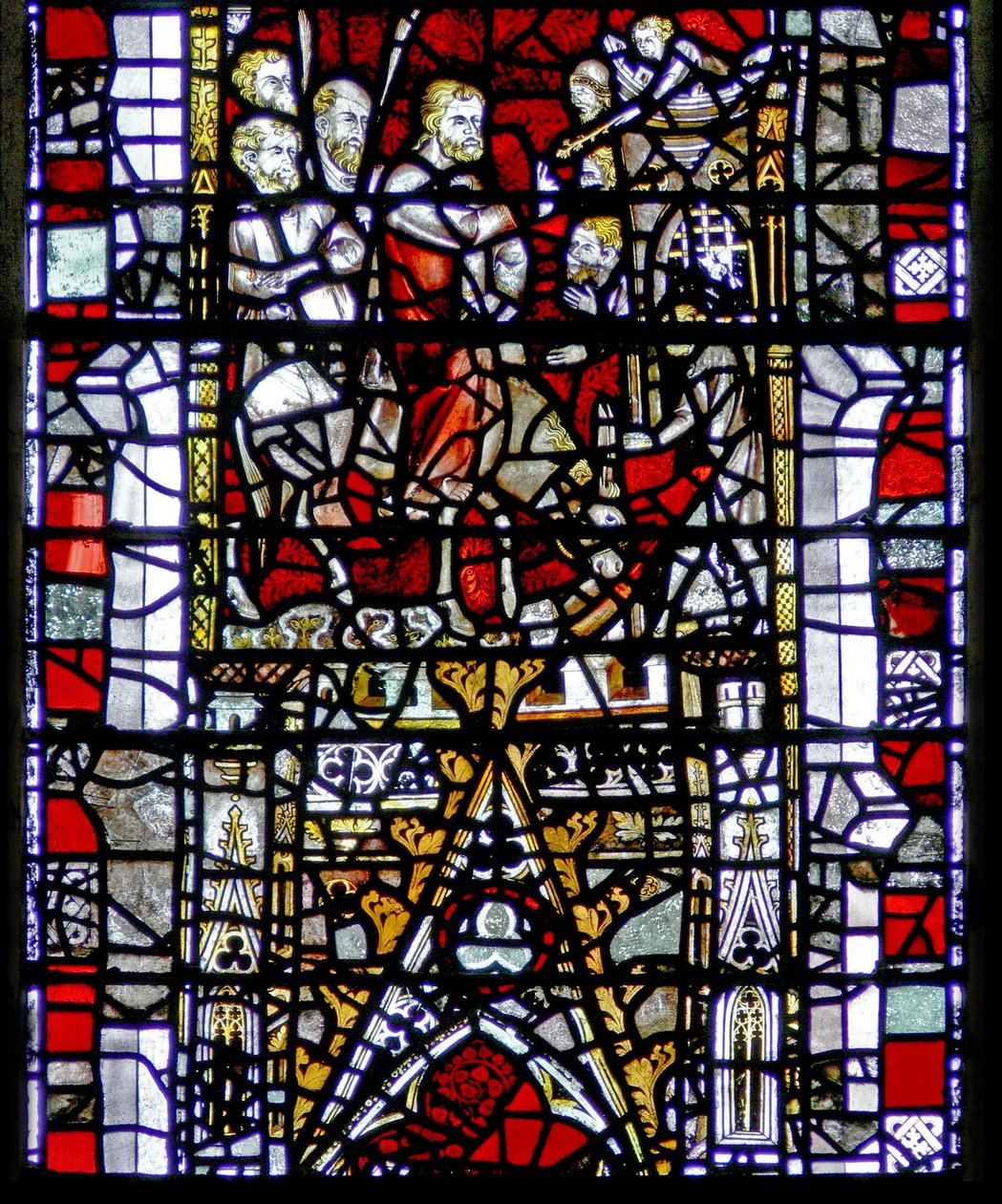 Window depicting the Entry into Jerusalem by English School
