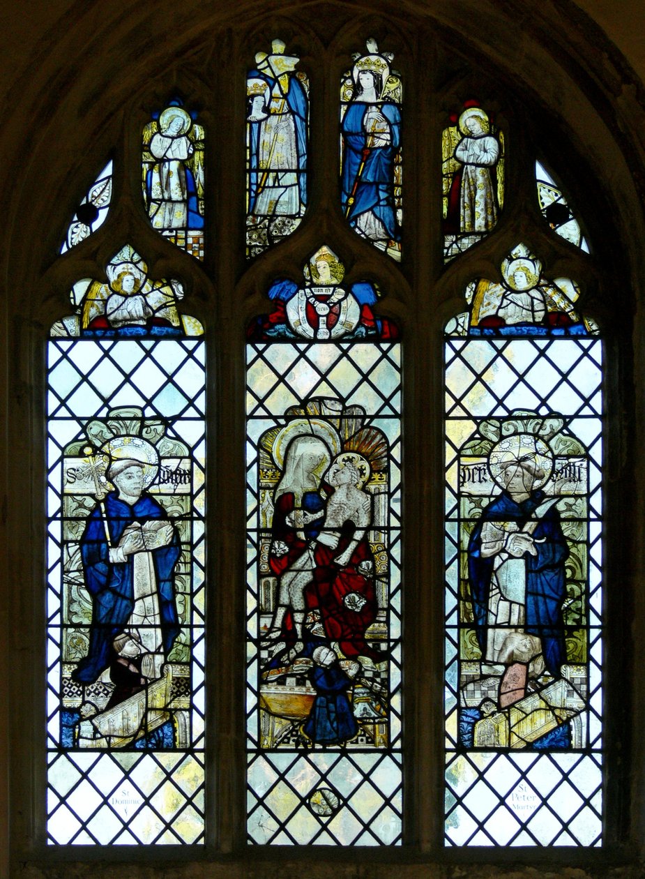 Window w4 depicting fourth window from the west end of the north aisle by English School