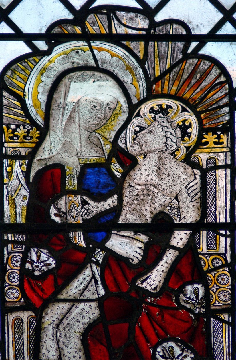 Window w4 depicting the Pieta by English School