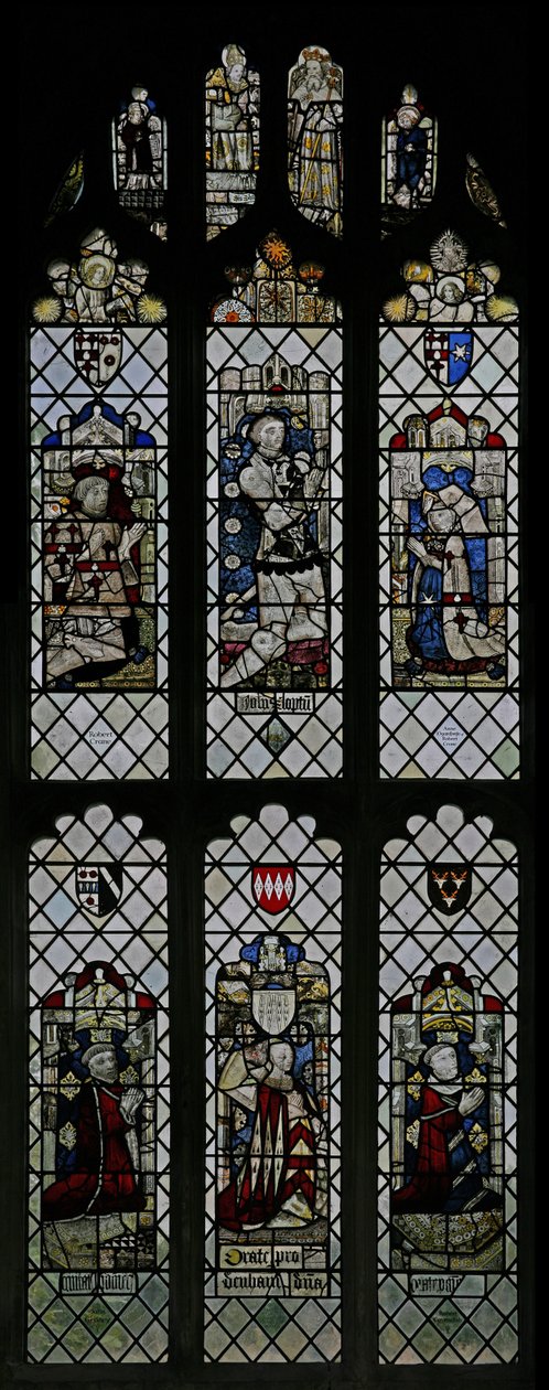 Window w6 depicting the third window from the east end of the north aisle by English School