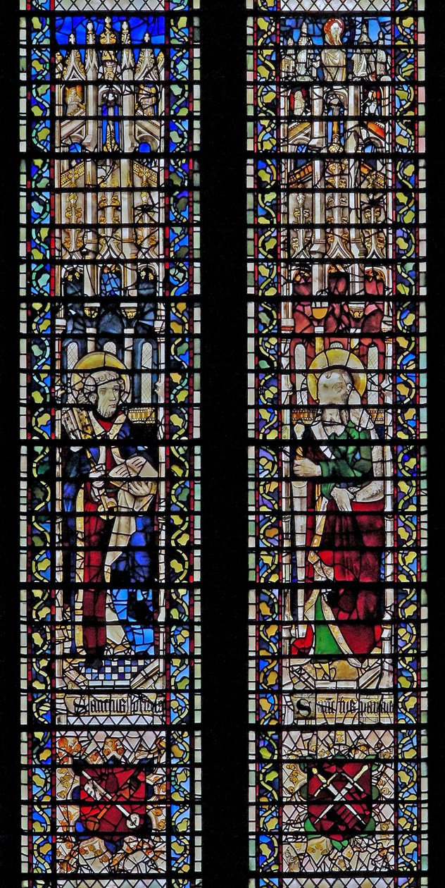 Window depicting St Peter and St Paul by English School