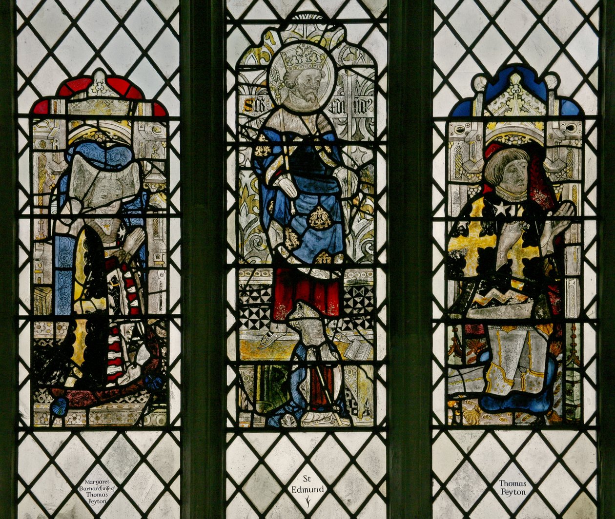 Window depicting St Edmund by English School