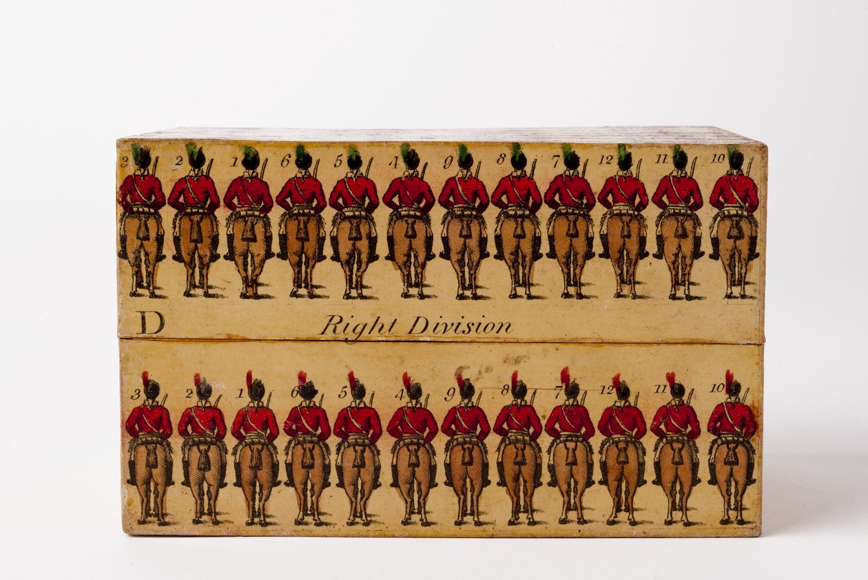 Wooden drill box by English School