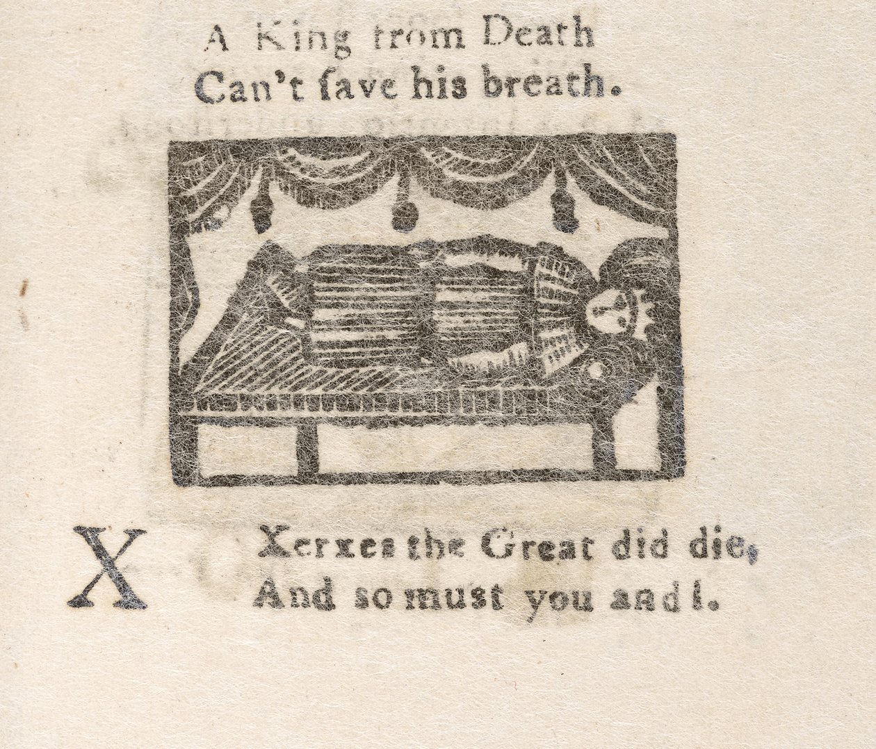 Xerxes the Great, illustration for the letter X, from a 