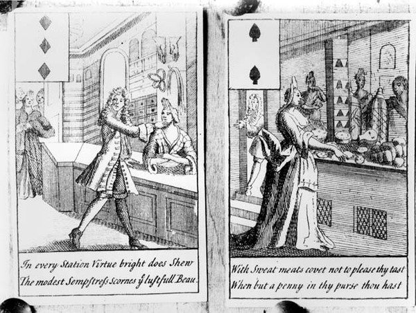 Playing cards by English School English School