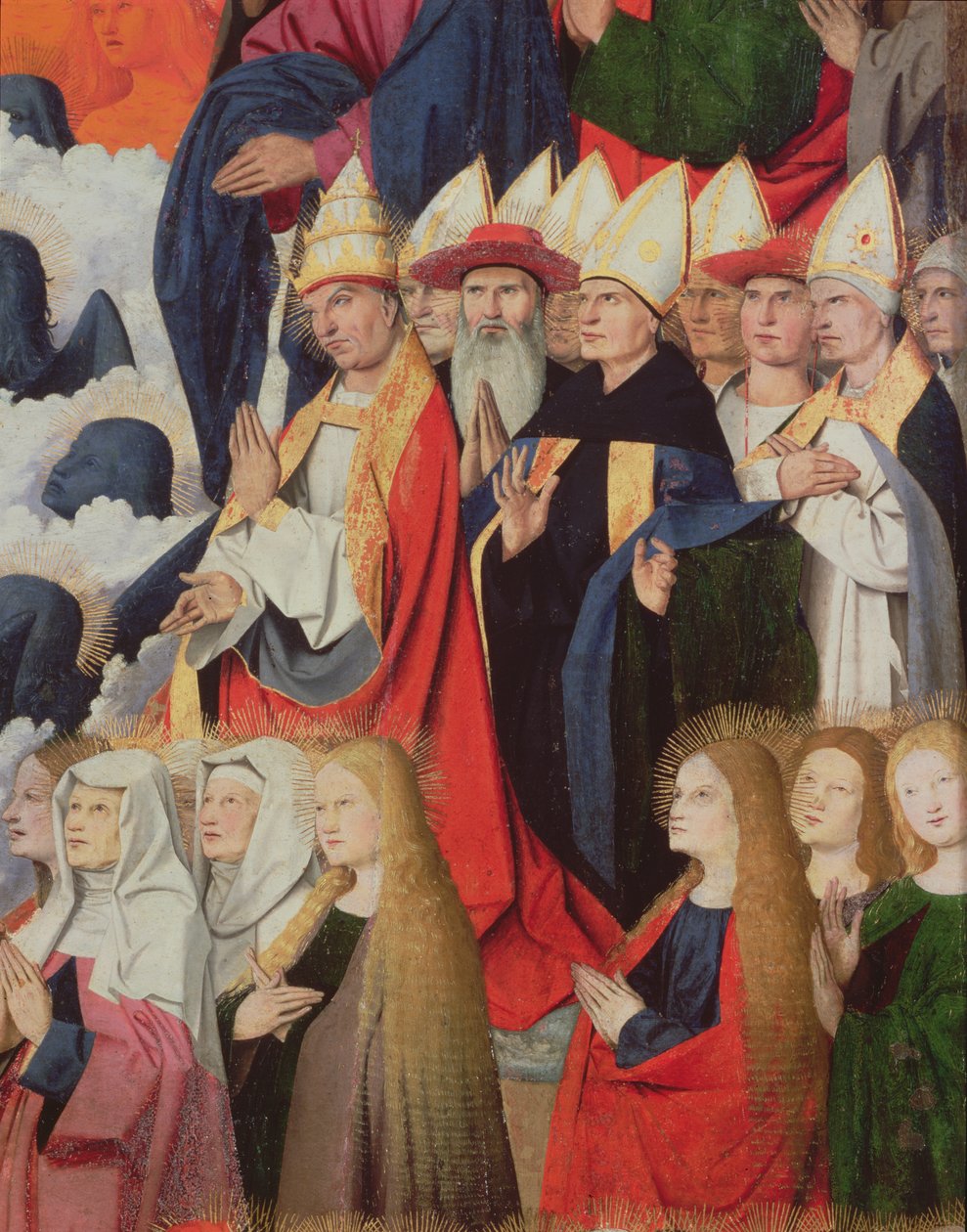 Prelates and Saints (detail) by Enguerrand Quarton