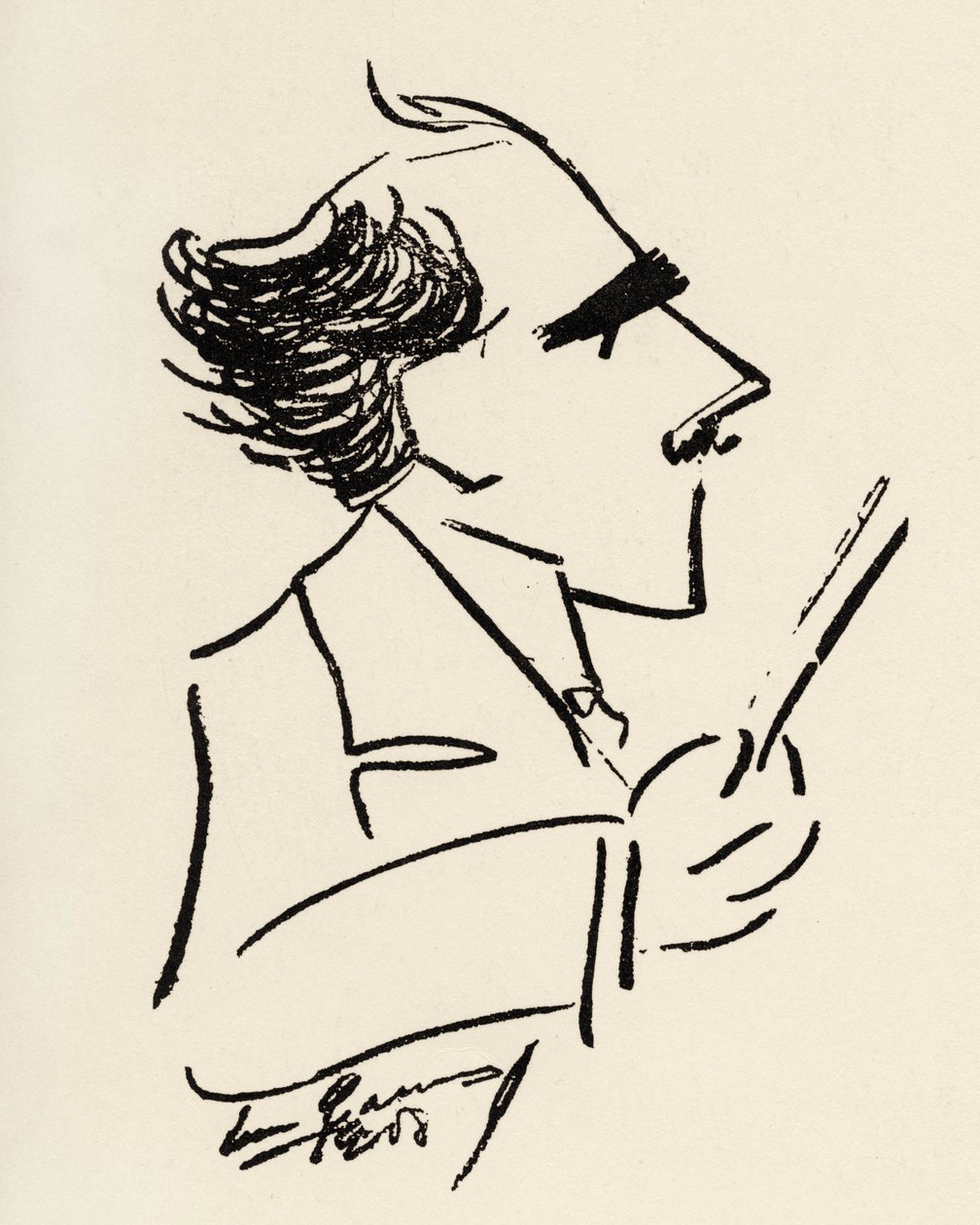 Arturo Toscanini (1867-1957) Italian Conductor in a Caricature by Enrico Caruso by Enrico Caruso