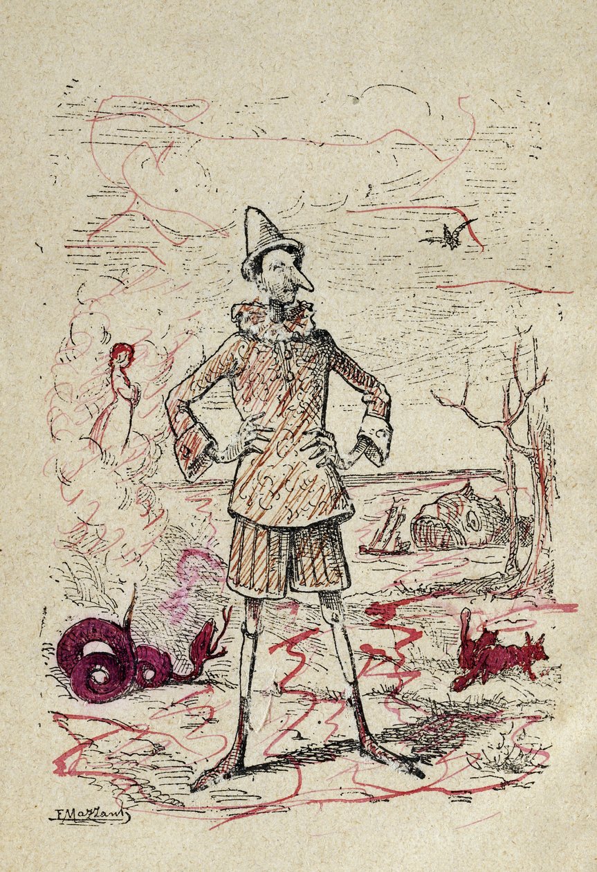 【希少】PINOCCHIO（活版印刷でイラストレーターのサイン入り） 希少】PINOCCHIO（活版印刷でイラストレーターのサイン入り） 希少