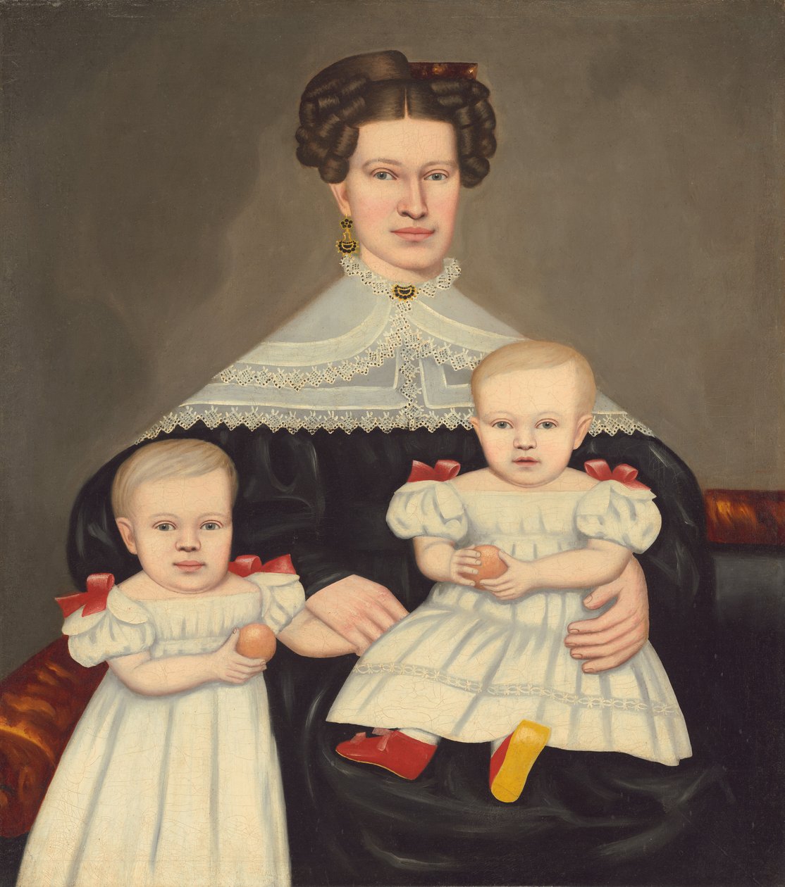 Mrs. Paul Smith Palmer and Her Twins by Erastus Salisbury Field