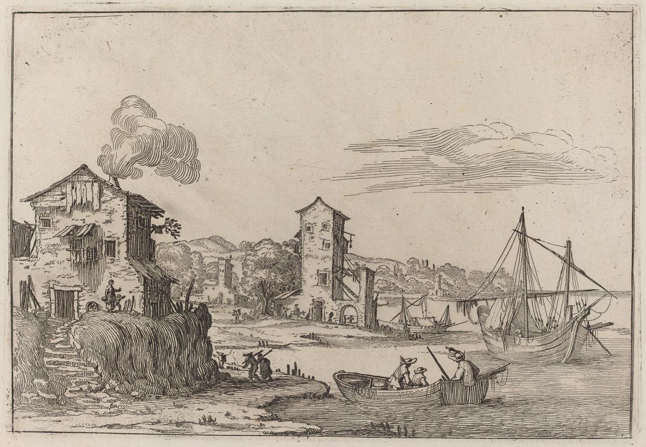 Rustic Seaport by Ercole Bazicaluva