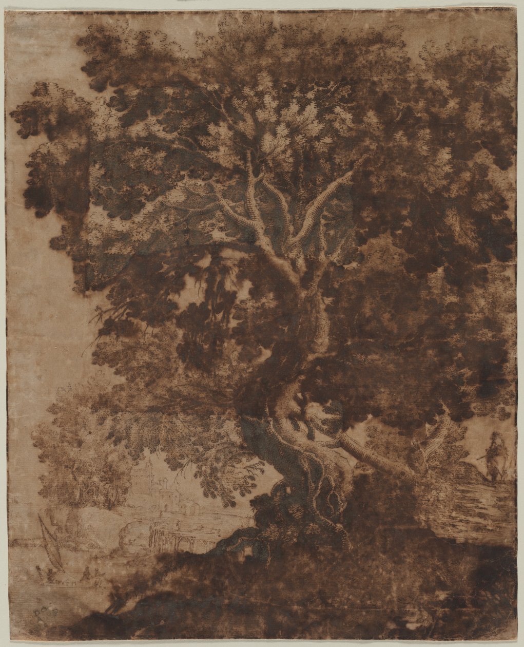 Tree in a Landscape by Ercole Bazicaluva