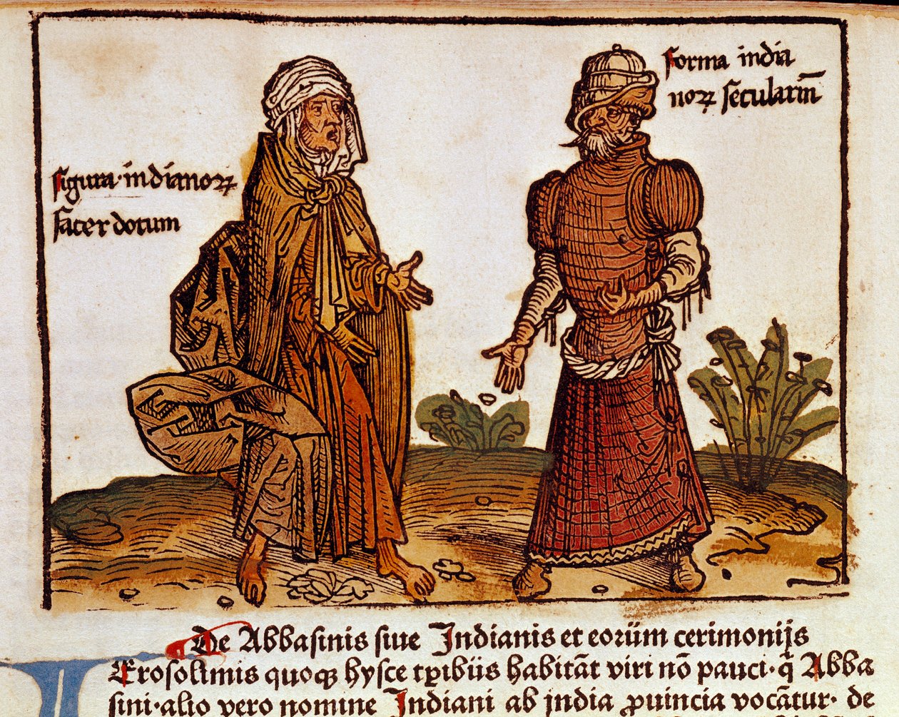 Description of Albanian Costumes: A Priest and a Laic Page from the Travel Book 