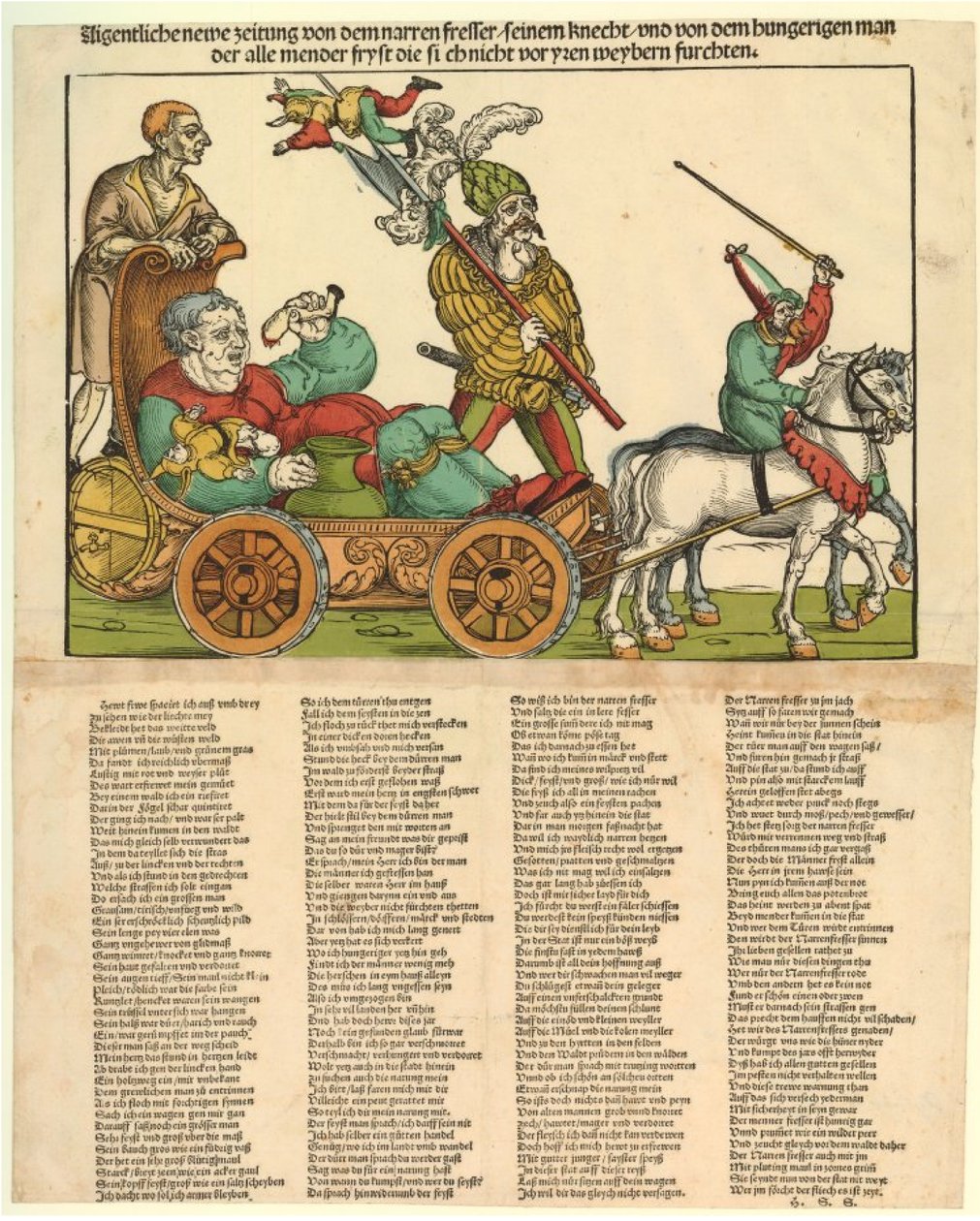 Aigentliche Newe Zeitung von dem Narren Fresser by Erhard Schon