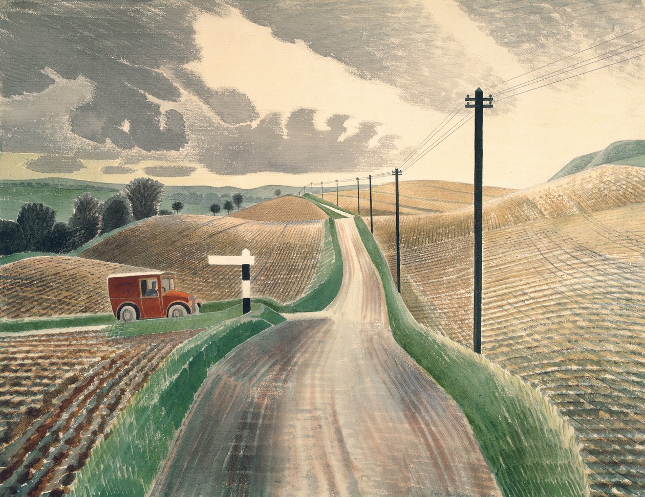 Wiltshire Landscape, 1937 by Eric Ravilious