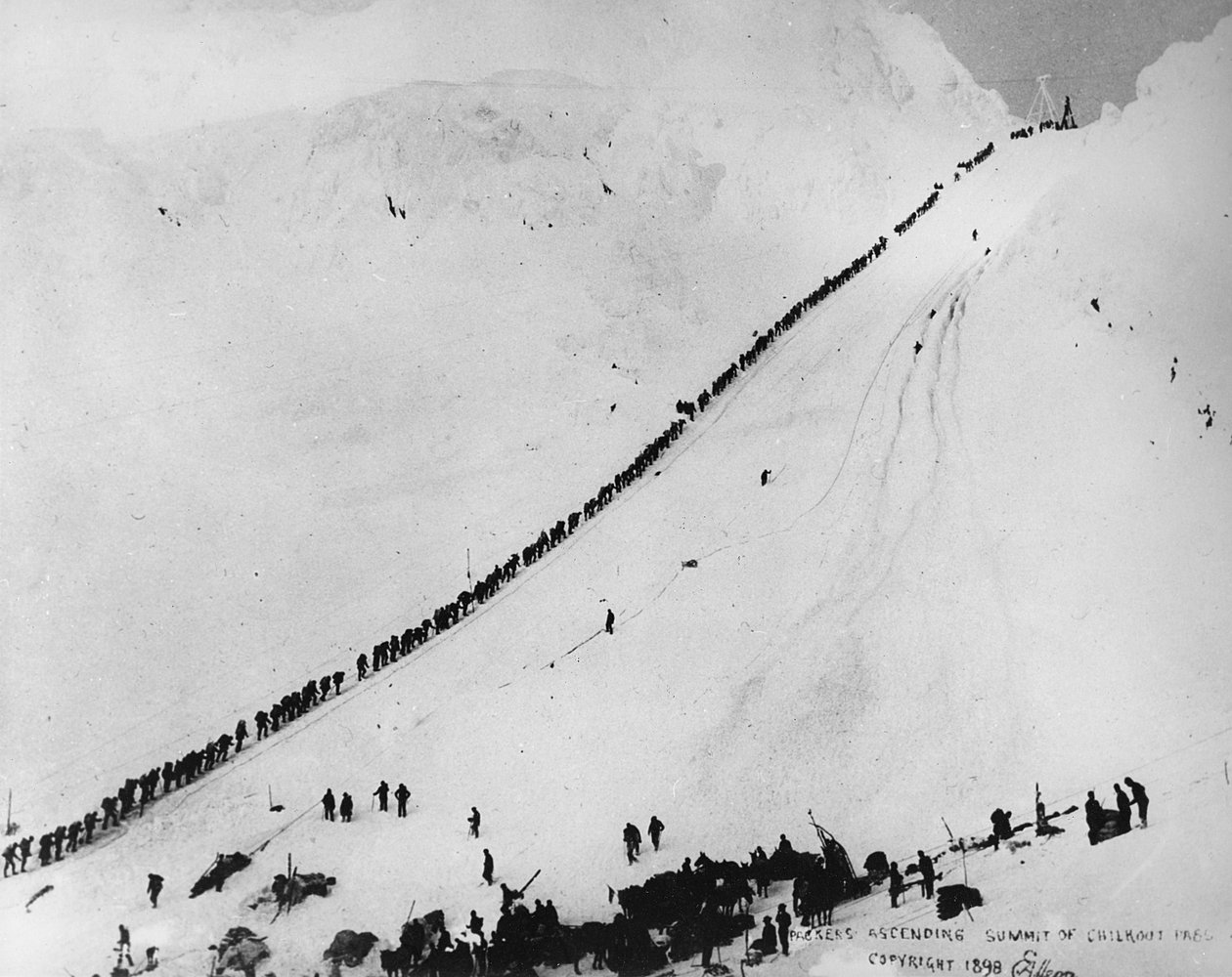 Packers Ascending the Summit of Chilkoot Pass, from 
