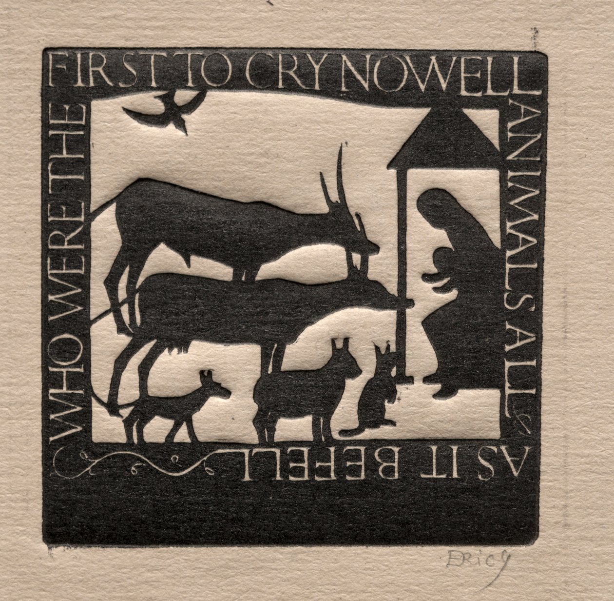 Animals All: Who Were the First to Cry Nowell? by Eric Gill
