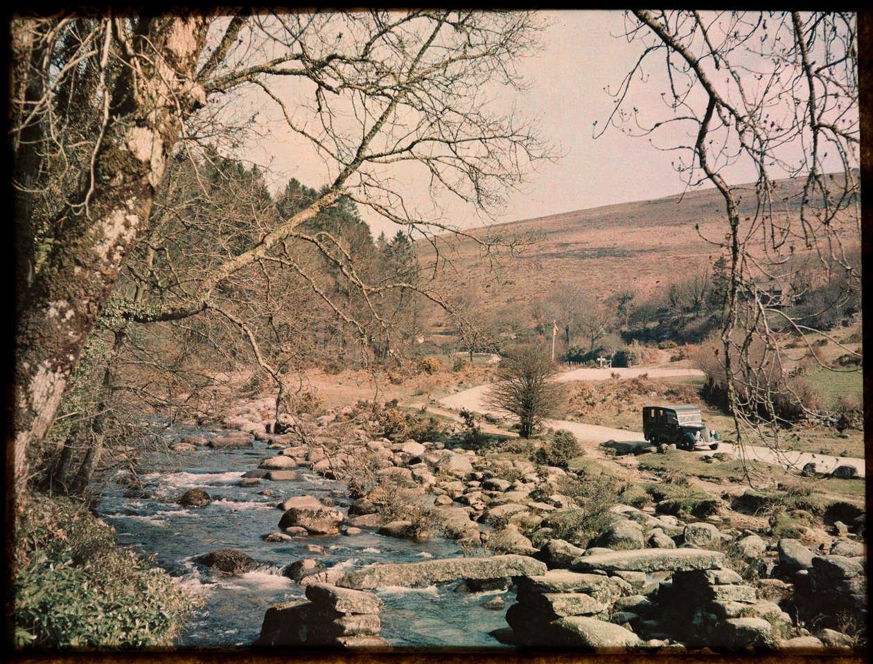 Clapper Bridge, Dartmeet, Widecombe in the Moor, Teignbridge, Devon, UK by Eric Maybank