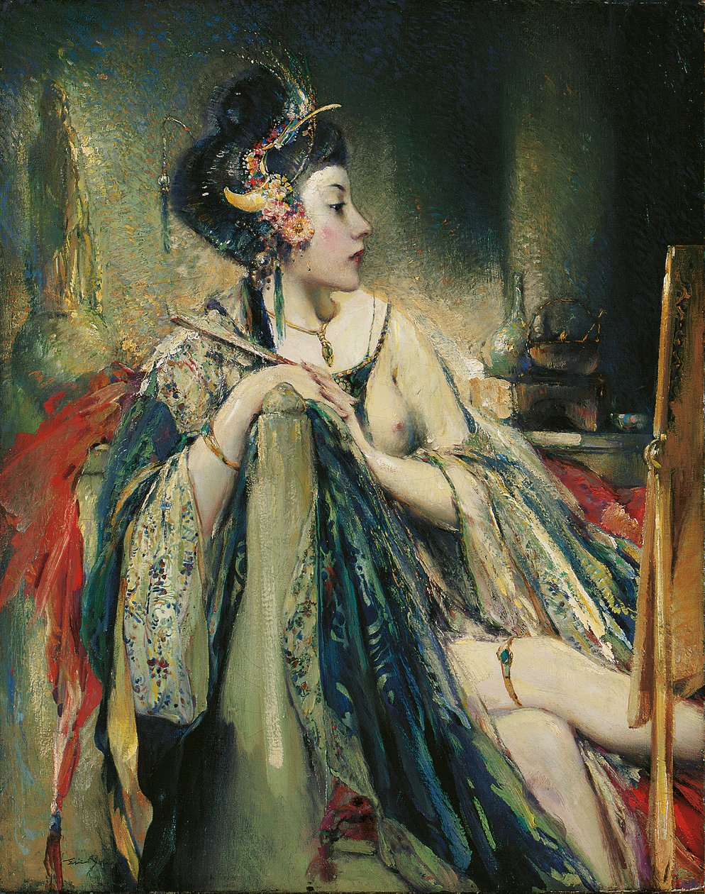 An Exotic Woman at her Toilette by Eric Pape