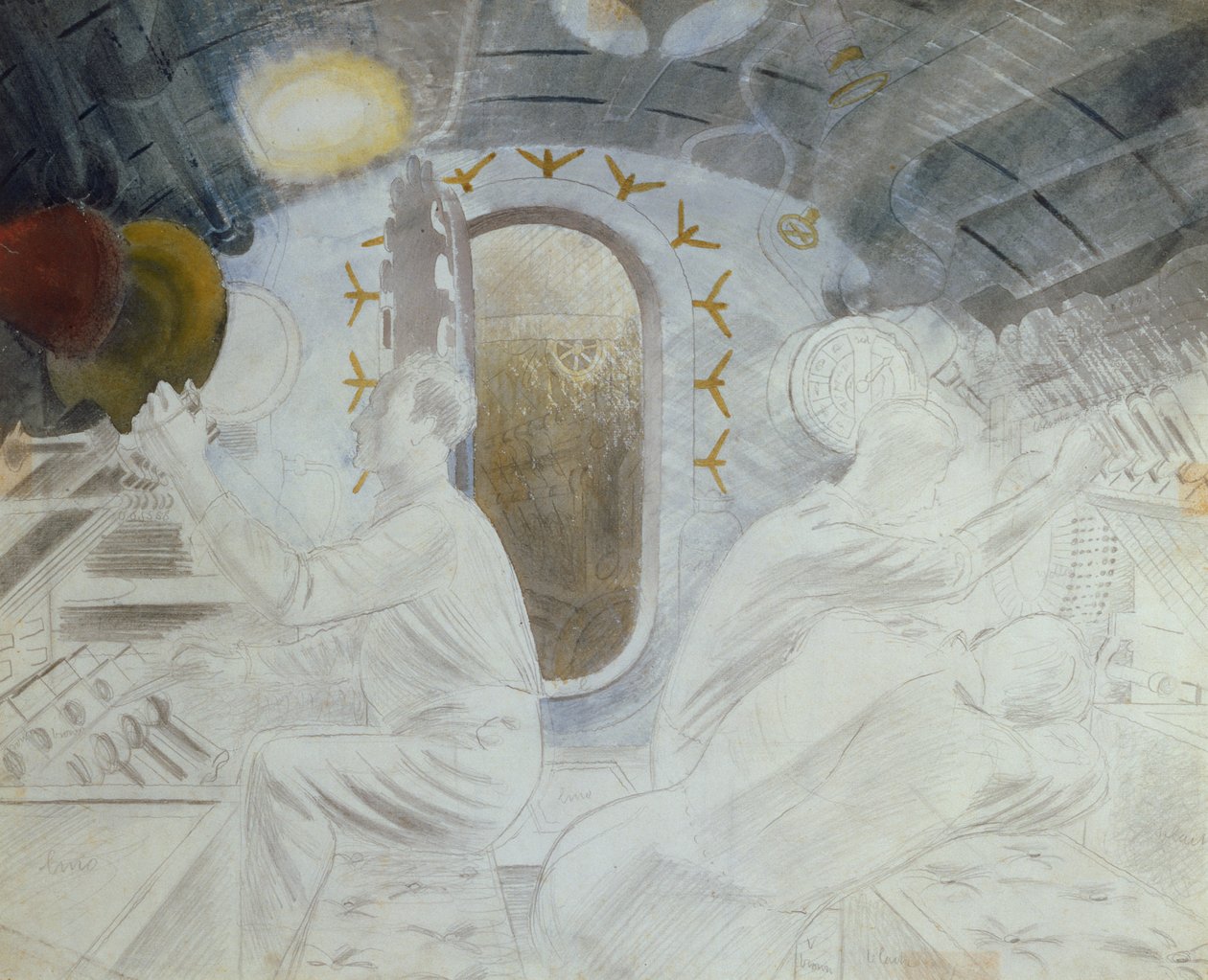 Working Controls when Submerged, c.1940 by Eric Ravilious