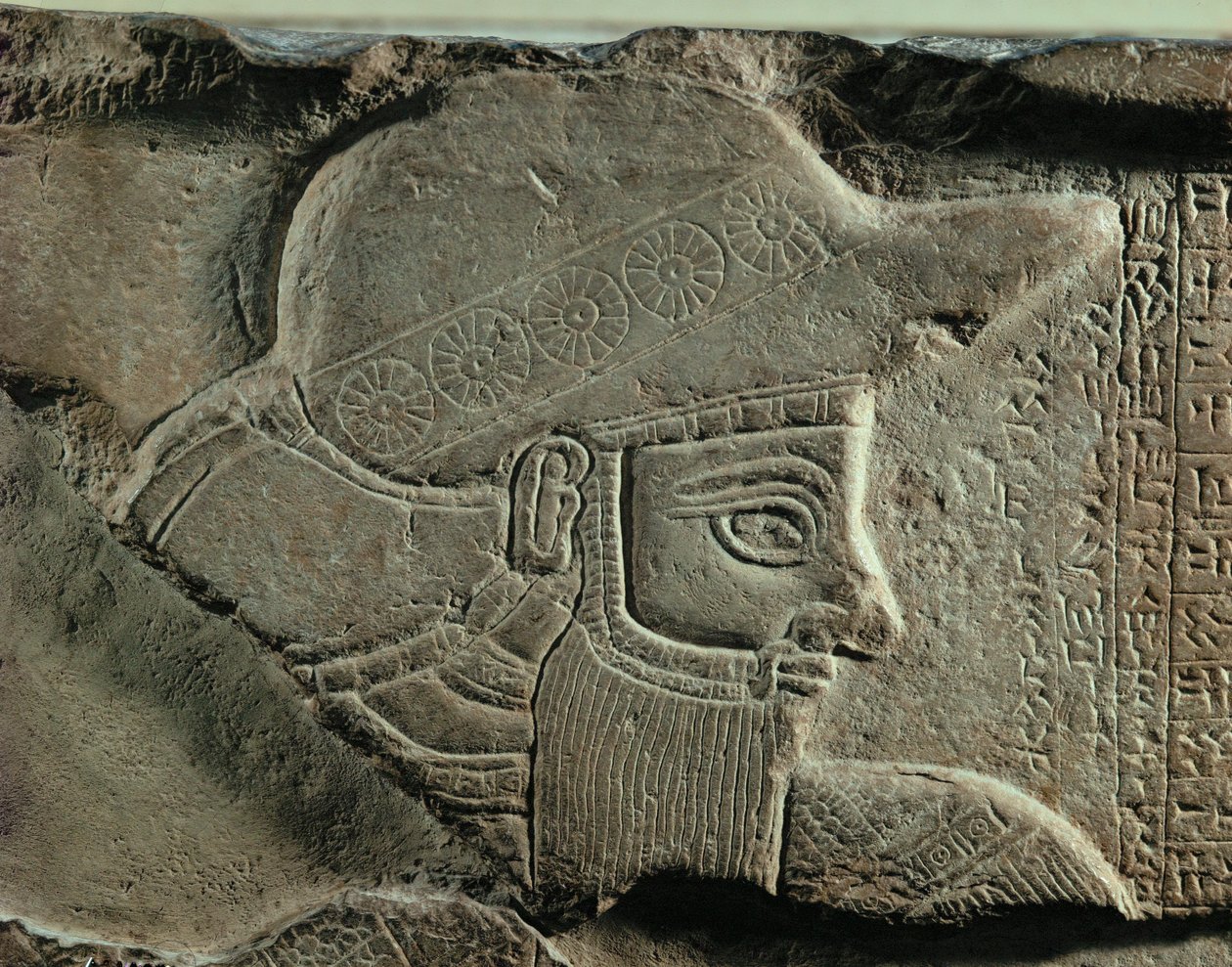 Adda-Hamiti-Inshushinak, King of Elam Bas-relief on Stele Limestone, from Susa, Iran by Erich Lessing
