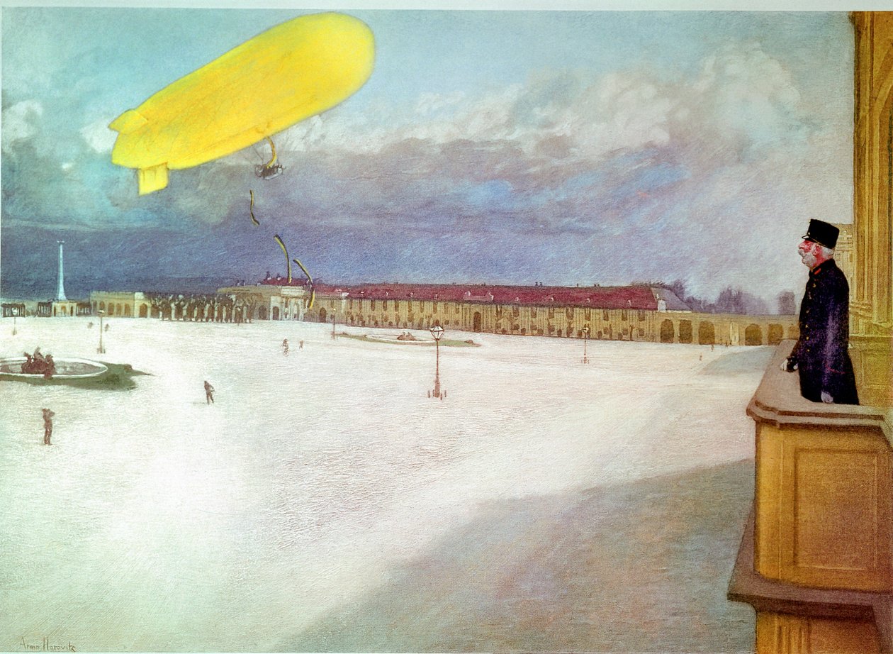 Emperor Franz Joseph watches the first Dirigible by Erich Lessing