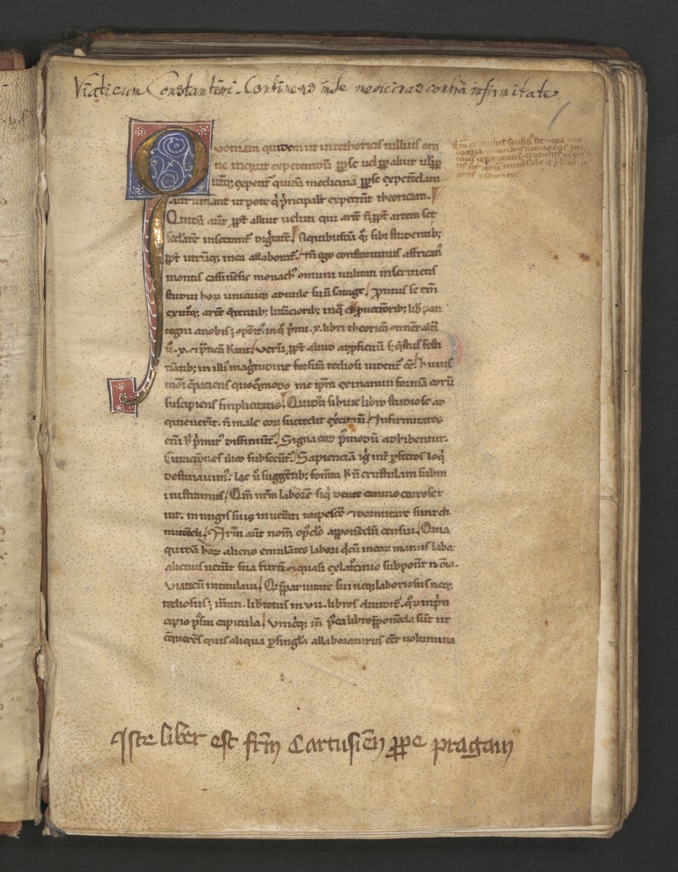 Full page: text and initial 