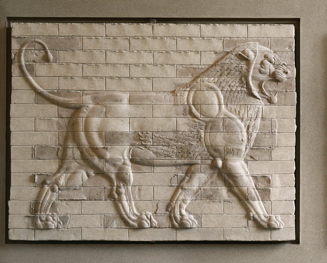 Lion, Coloured Glazed Tiles, from the East-Courtyard, Palace in Susa, Iran. 6th-4th BCE, Achaemenid Period by Erich Lessing