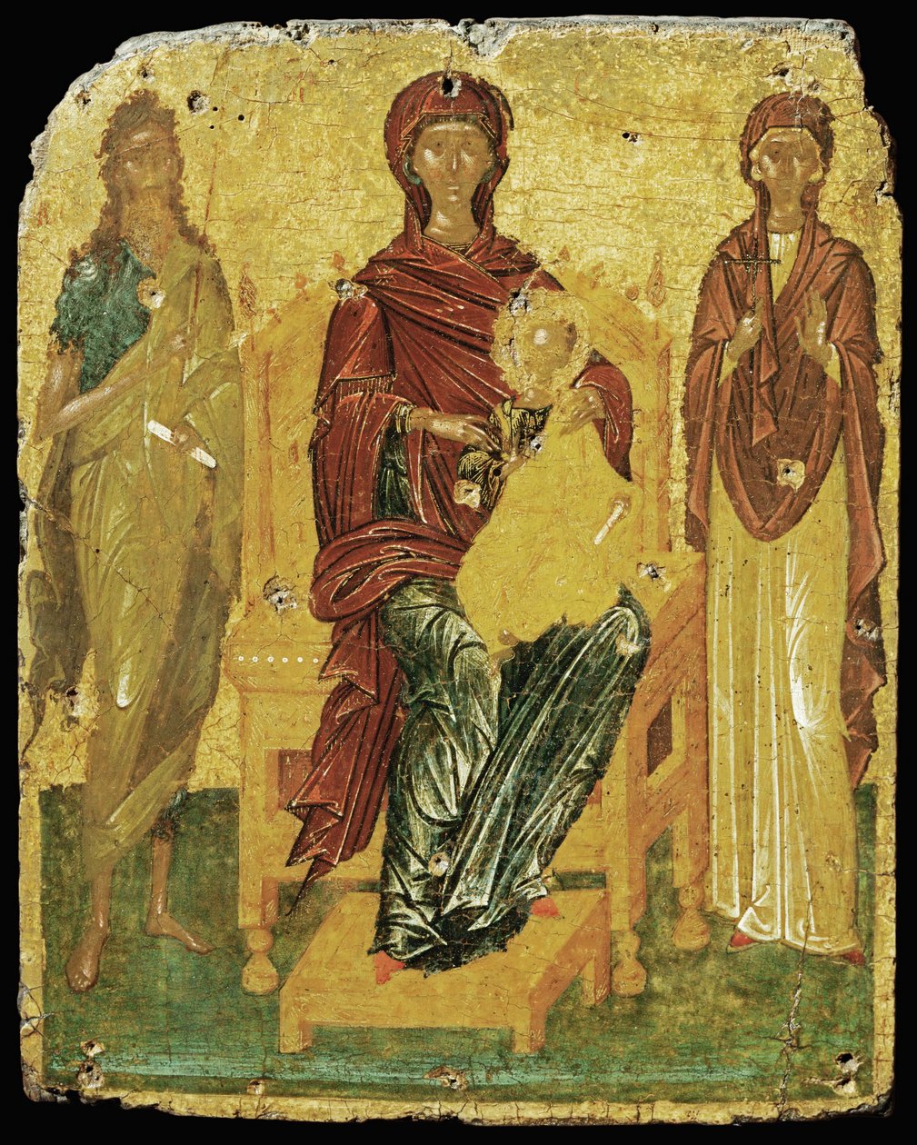 Madonna and Infant Jesus between Saint John Baptist by Erich Lessing