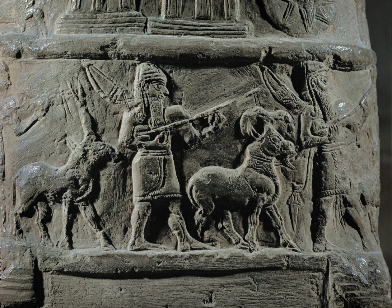 Parade of musicians, warriors, and animals by Erich Lessing