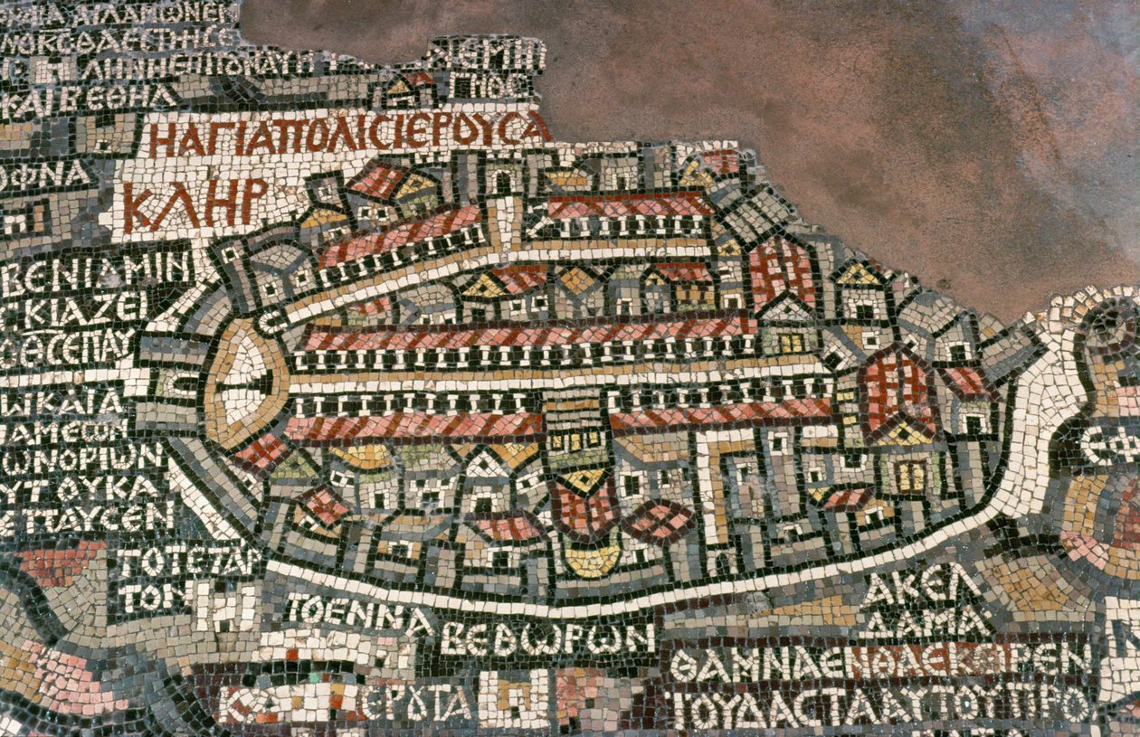 The Madaba map, a mosaic on the floor of St. George