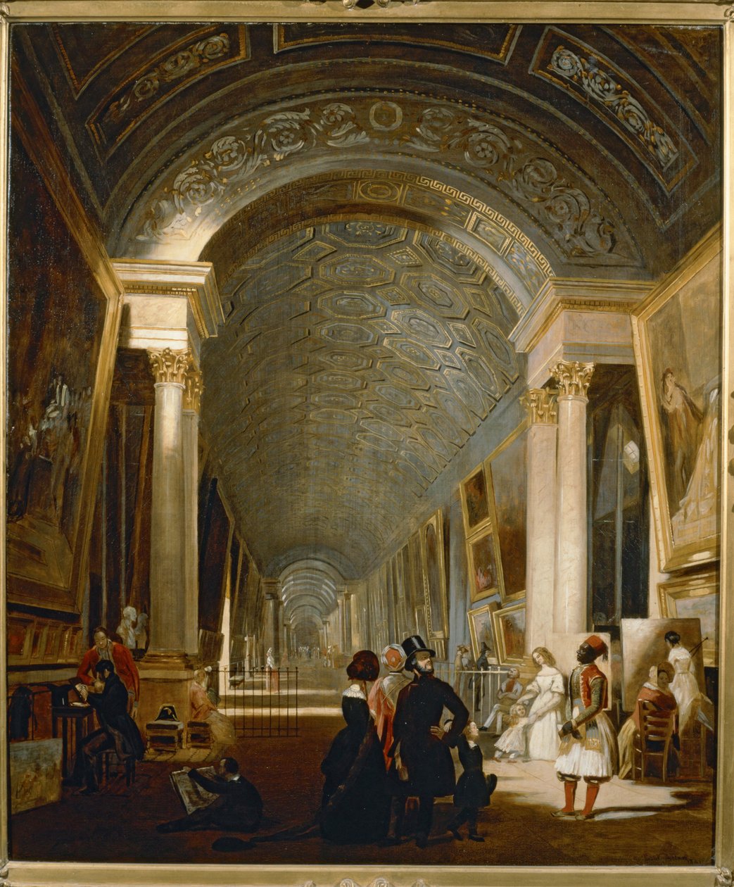 View of the Grand Gallery of the Louvre by Erich Lessing