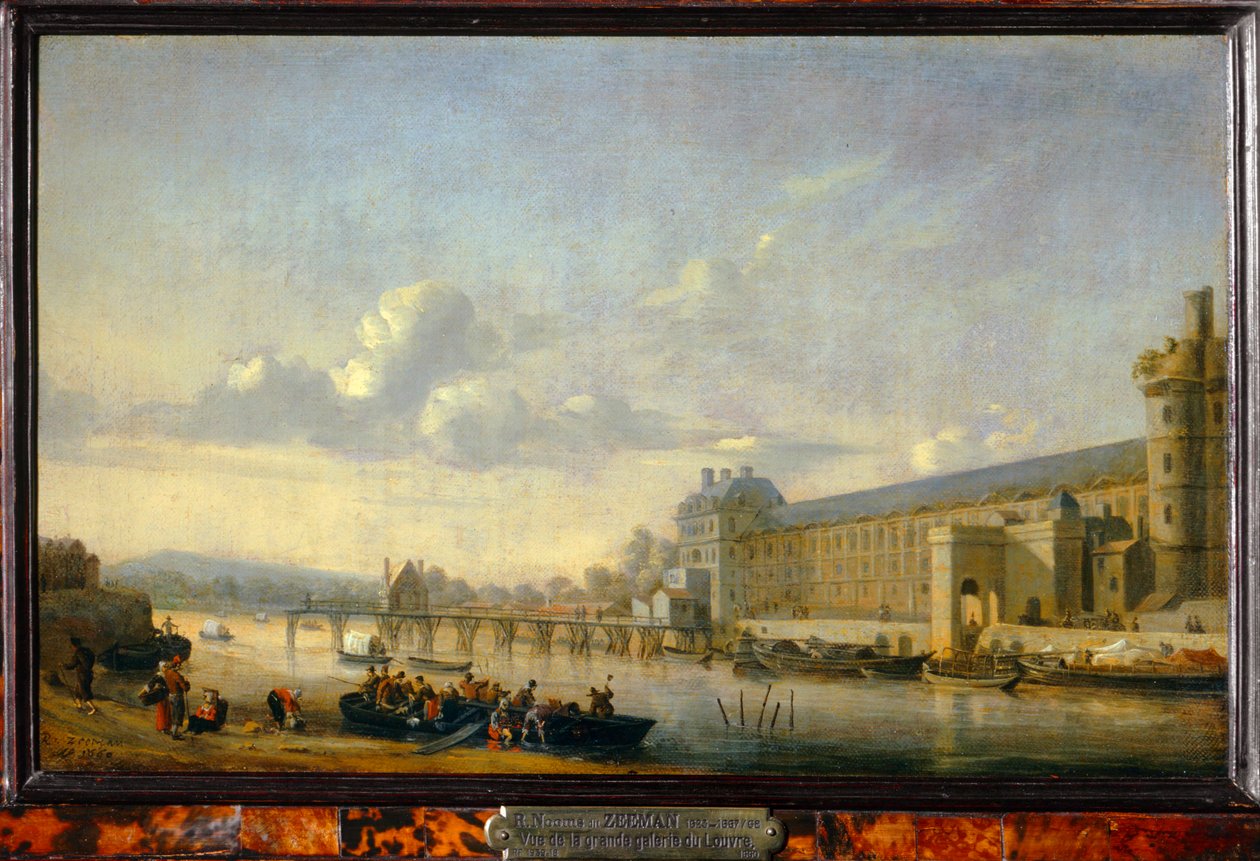 View of the Seine with the South Facade of the Grand Gallery of the Louvre by Erich Lessing