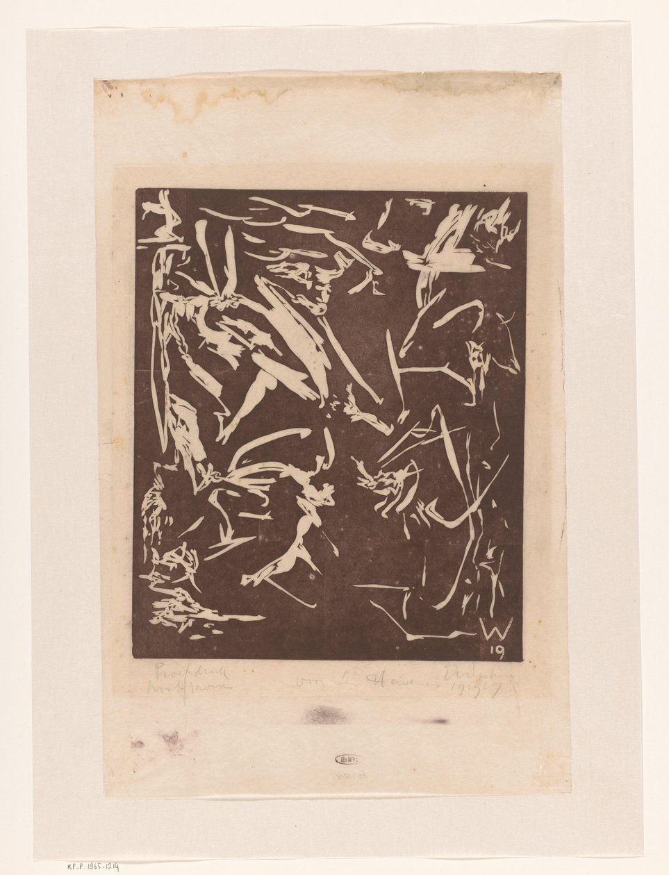 Abstract Composition by Erich Wichmann (signed by artist)