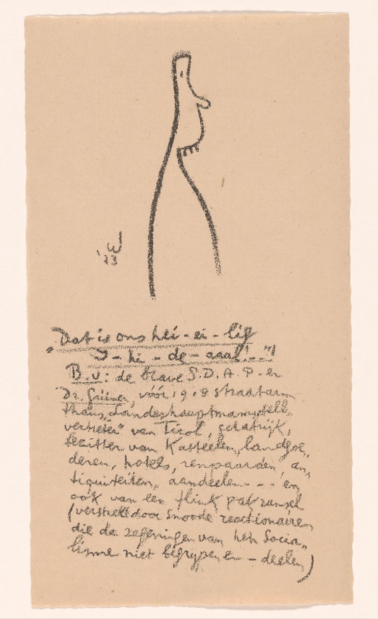 Caricature Figure, Idealists II and Further Annotations by Erich Wichmann