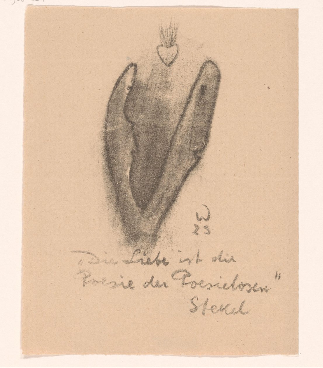 Two Abstracted Heads and a Sacred Heart by Erich Wichmann