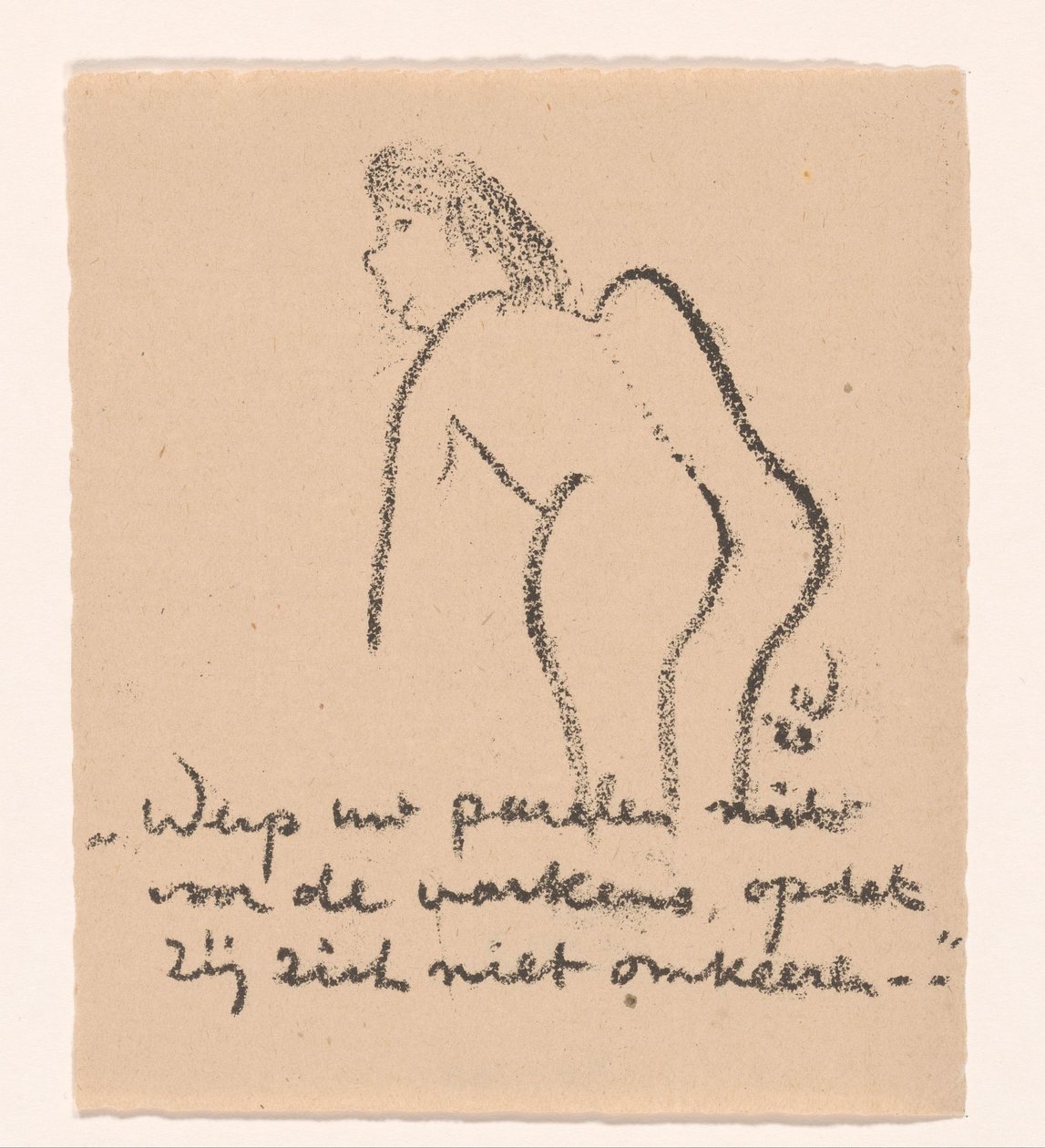 Bent Over Naked Figure (Idealists II and Further Annotations) by Erich Wichmann