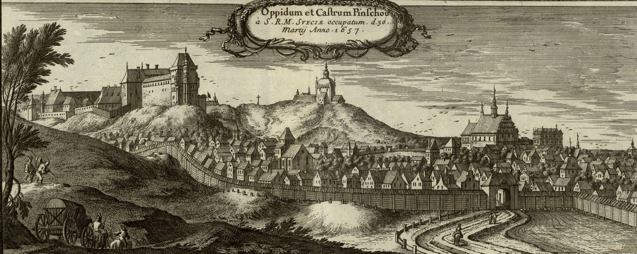 Panorama of Pińczów by Erik Dahlbergh