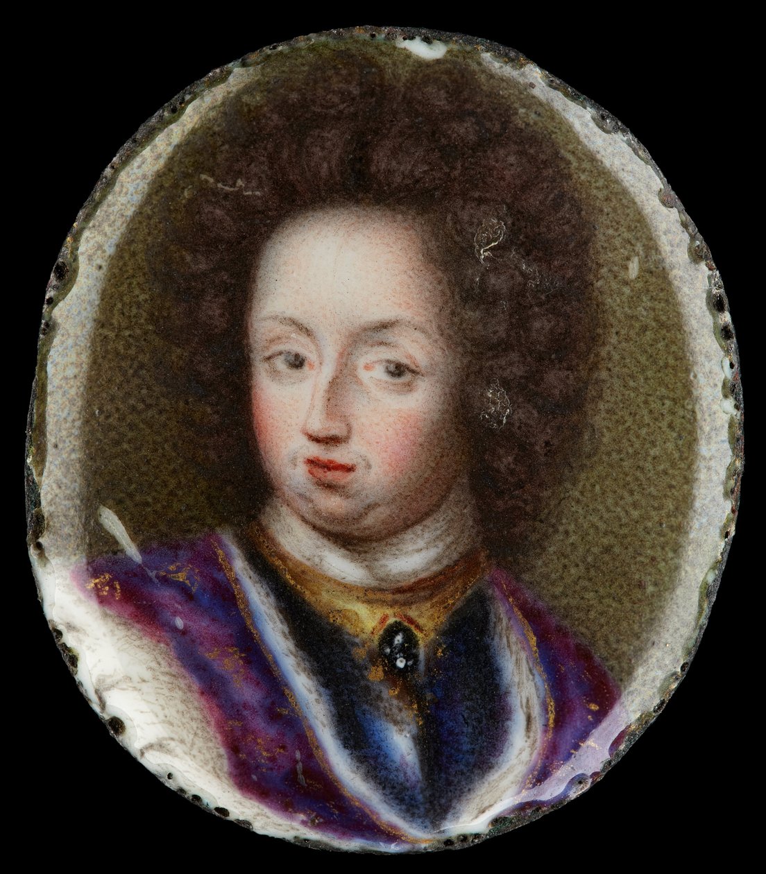 Miniature Portrait of Charles XI, King of Sweden 1660-1697 by Erik Utterhielm