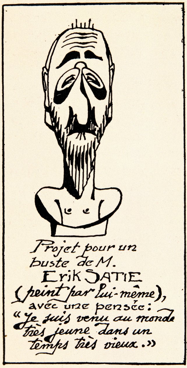 Bust project of composer Erik Satie (1866-1925) by himself: I came to the world very young in a very old time (Bust project of the composer Erik Satie by himself.) Private Collection by Erik Satie