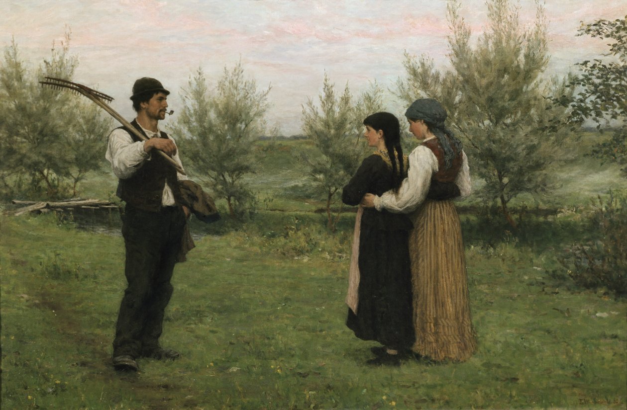 A Meeting by Erik Theodor Werenskiold