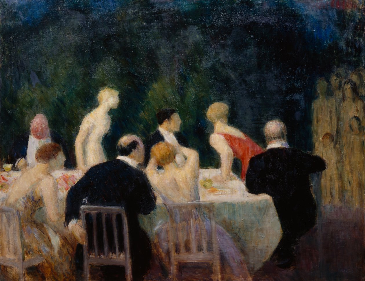 The dinner party by Erik Theodor Werenskiold
