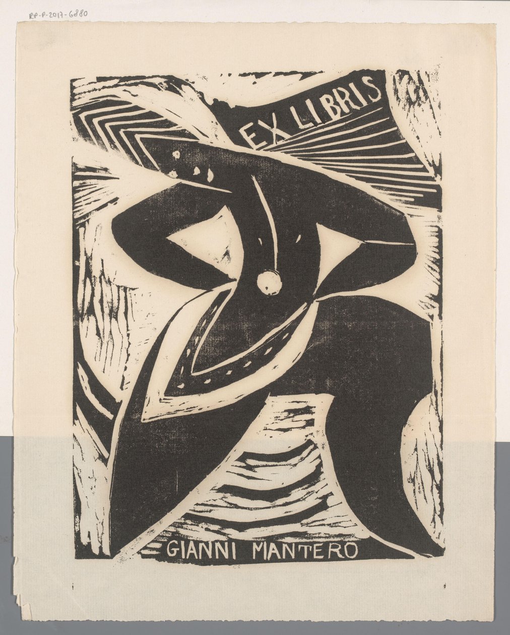 Ex Libris of Gianni Mantero by Erna Levy Friedländer