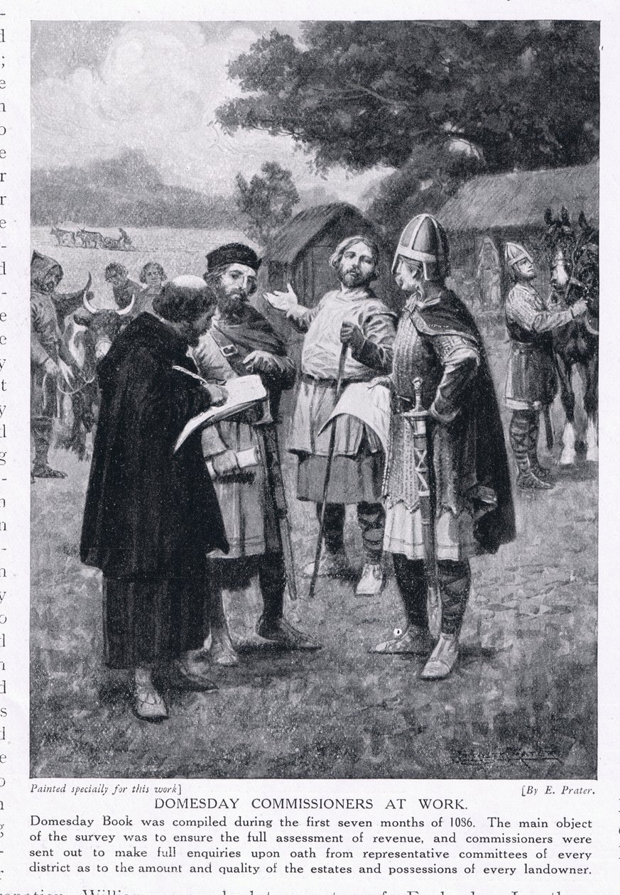 Domesday commissioners at work AD1086, 1920
